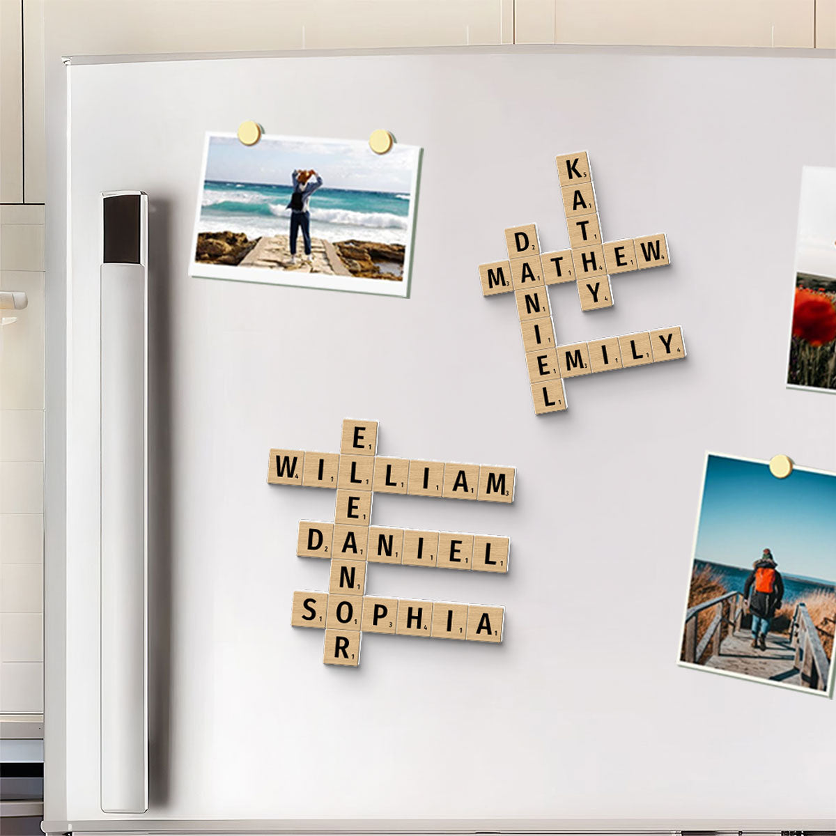 Family Crossword Art - Created In A Moment, Treasured Forever Personalized Custom Shape Acrylic Magnet