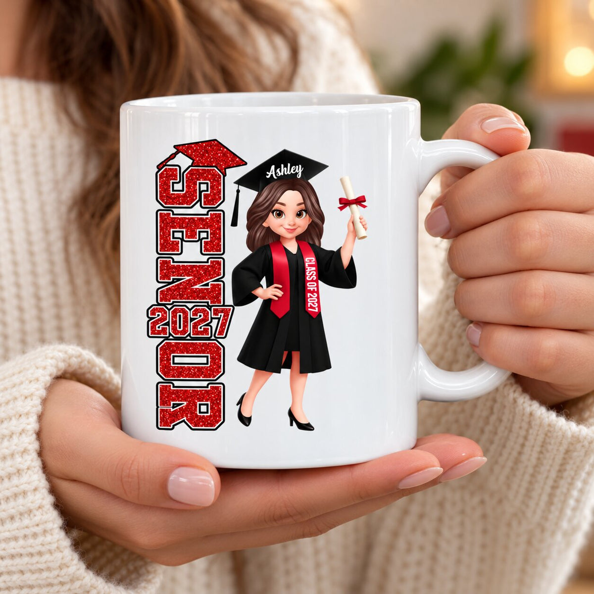 Trending Senior 2026 2027 - Personalized Mug - Christmas Gift For Seniors, Daughter, Son, Granddaughters, Grandsons