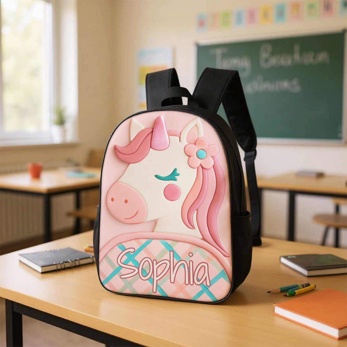 Monogram Animal Theme Personalized Kid Backpack, Back to School Backpack for Boys, Girls, 12 Different Designs