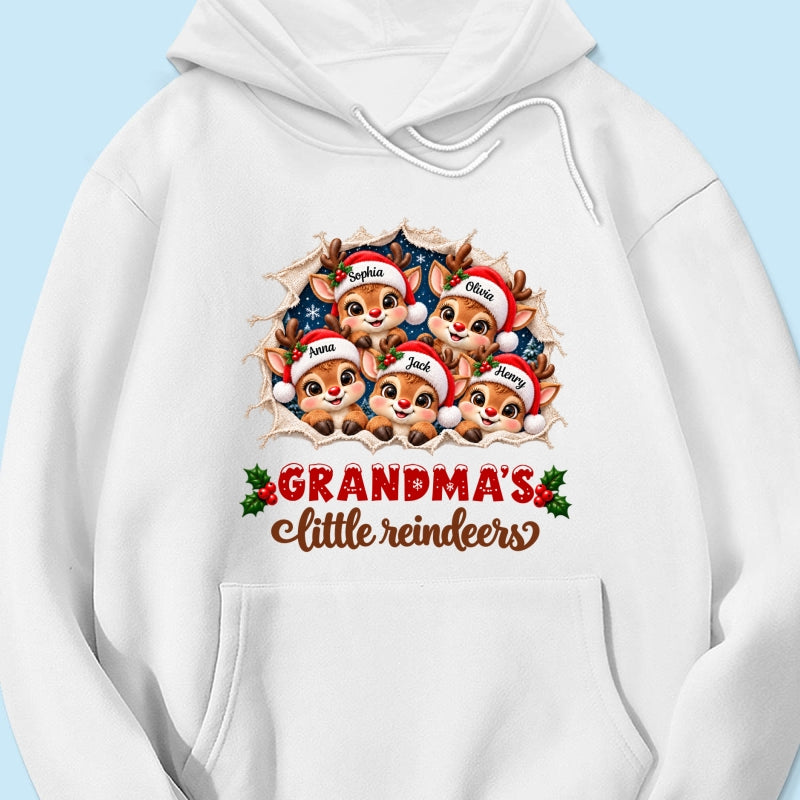 Grandma's Little Reindeers - Personalized Sweatshirt - Heartfelt Christmas Gift for Grandma