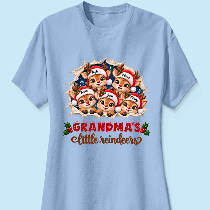 Grandma's Little Reindeers - Personalized Sweatshirt - Heartfelt Christmas Gift for Grandma