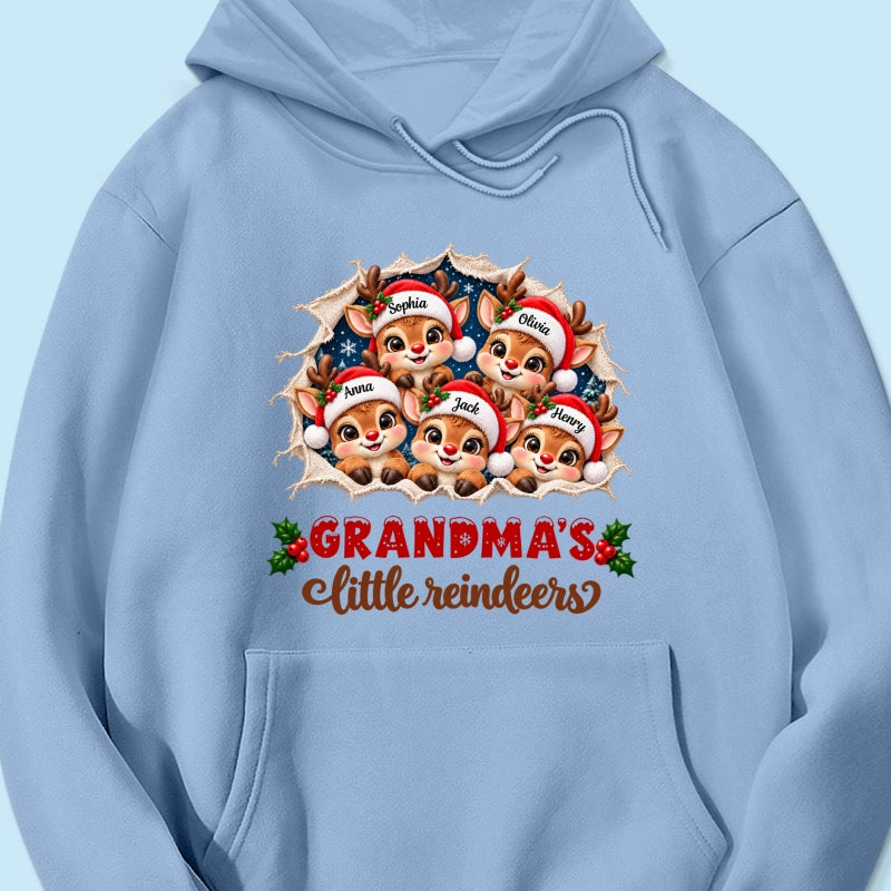 Grandma's Little Reindeers - Personalized Sweatshirt - Heartfelt Christmas Gift for Grandma