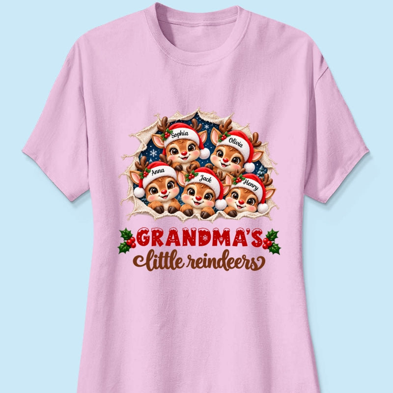 Grandma's Little Reindeers - Personalized Sweatshirt - Heartfelt Christmas Gift for Grandma