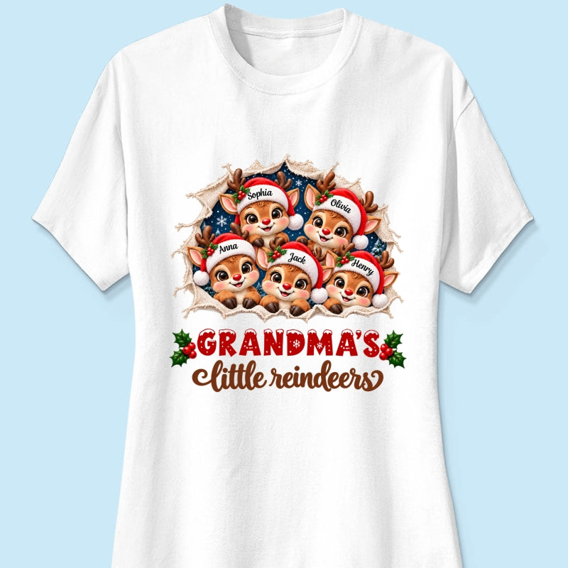 Grandma's Little Reindeers - Personalized Sweatshirt - Heartfelt Christmas Gift for Grandma