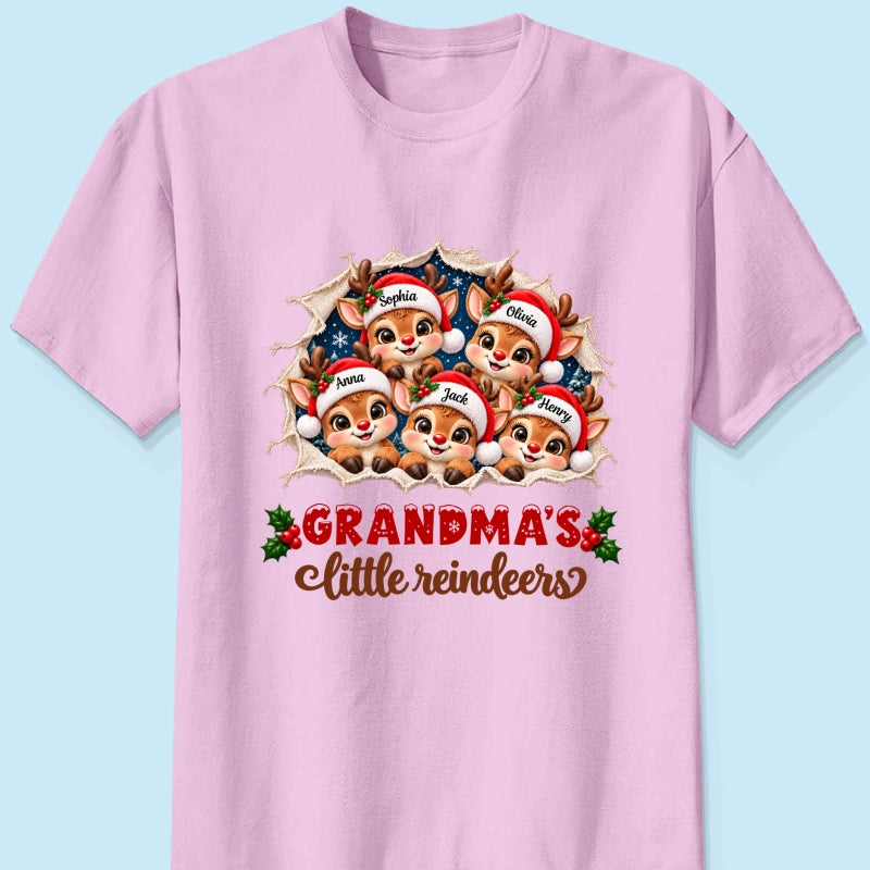 Grandma's Little Reindeers - Personalized Sweatshirt - Heartfelt Christmas Gift for Grandma