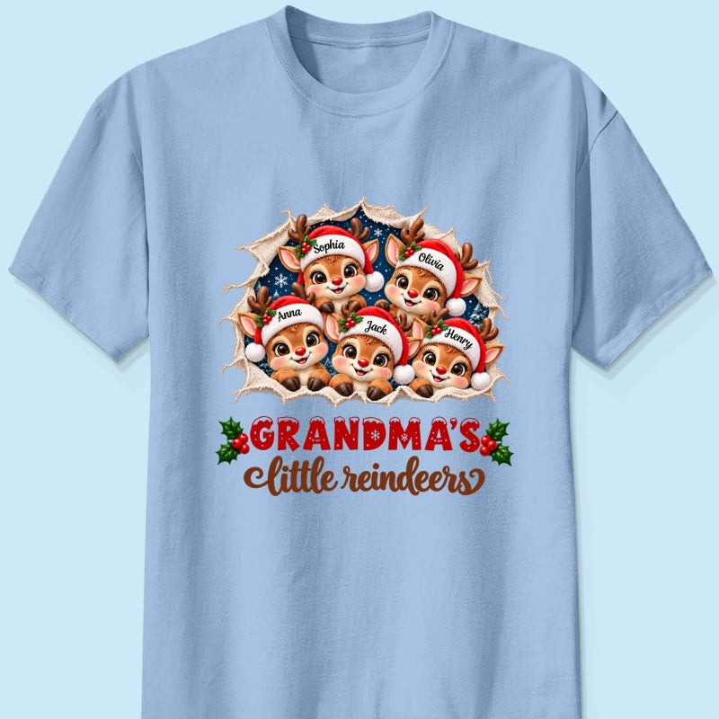 Grandma's Little Reindeers - Personalized Sweatshirt - Heartfelt Christmas Gift for Grandma
