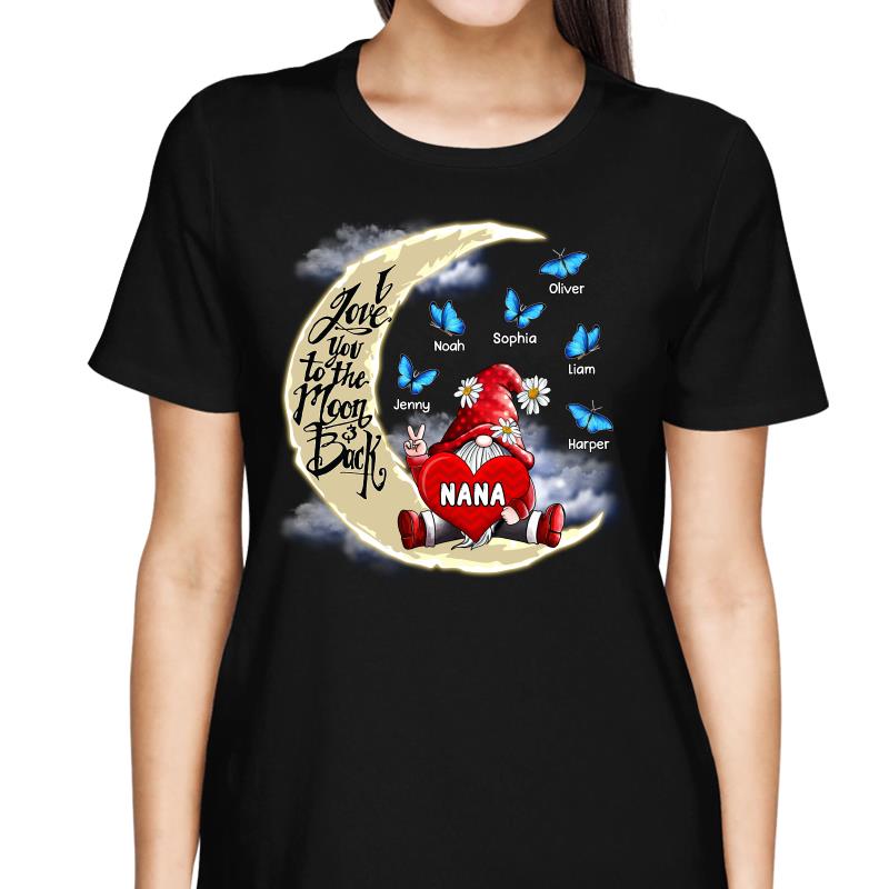 Gnome Grandma Love To The Moon Personalized Shirt