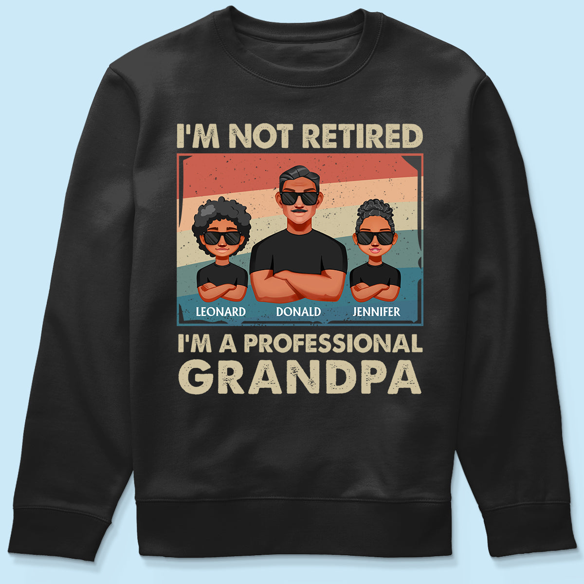 Professional Grandpa Retro Personalized Shirt, Gift For Grandpa