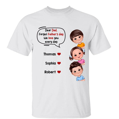 Peeking Doll Kids Happy Father‘s Day Personalized Shirt