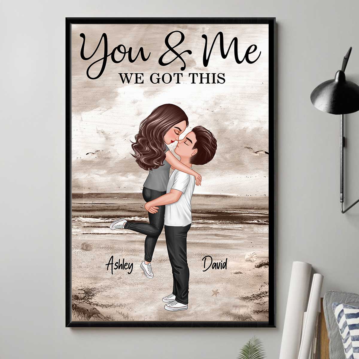 Eternal Love: Retro Romance Poster, Anniversary Gift For Couple