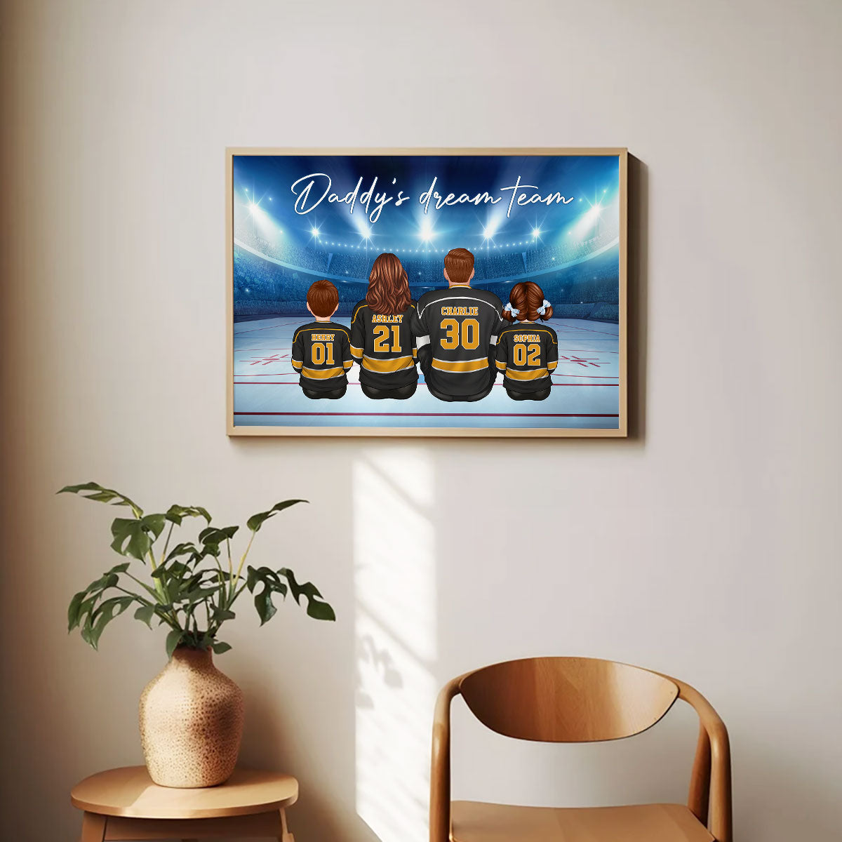 Hockey Team - Personalized Poster - Gift For Dad, Gift For Husband, Gift For Grandpa