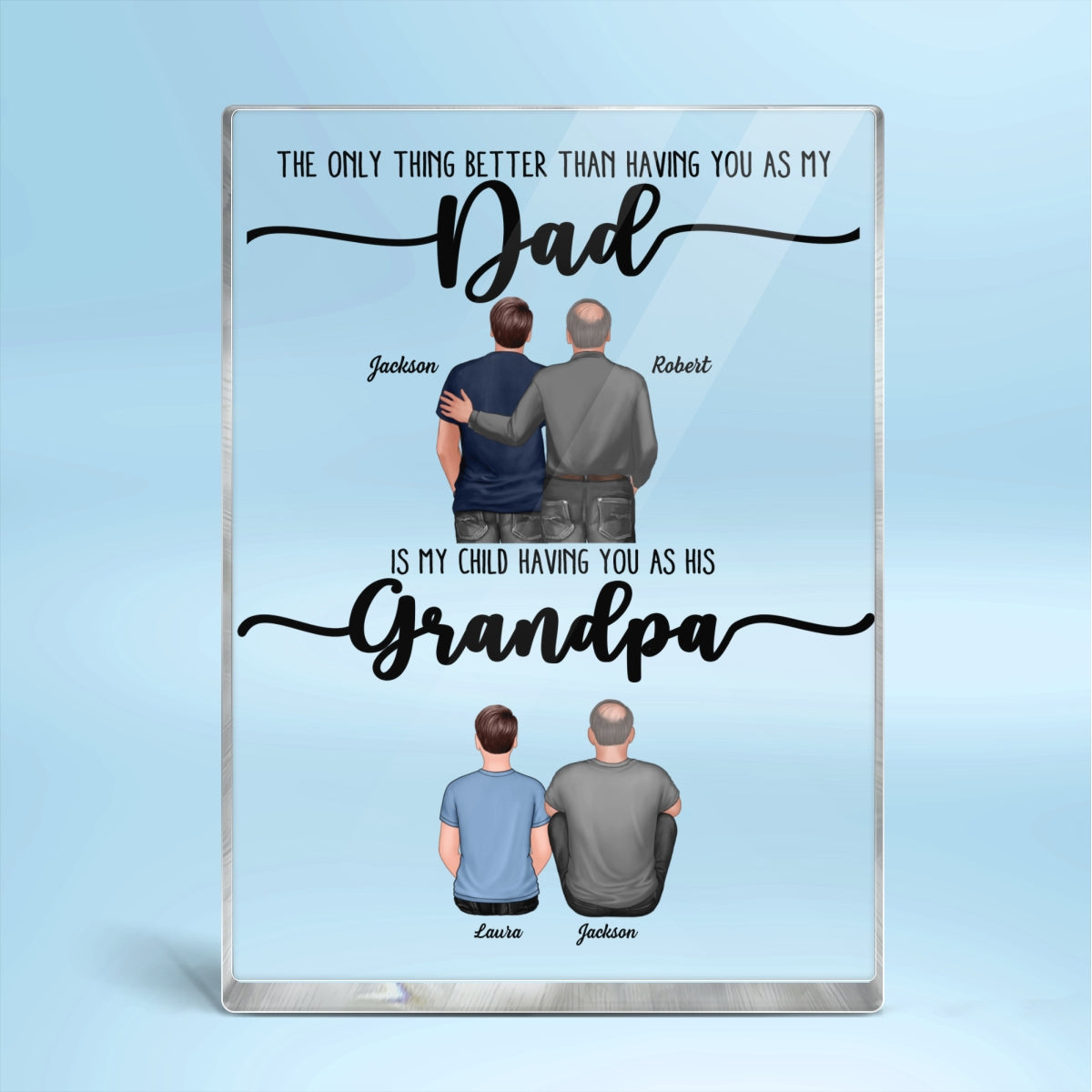 The Only Thing Better Than Dad Grandpa Back View Personalized Acrylic Block, Father's Day gift from Son