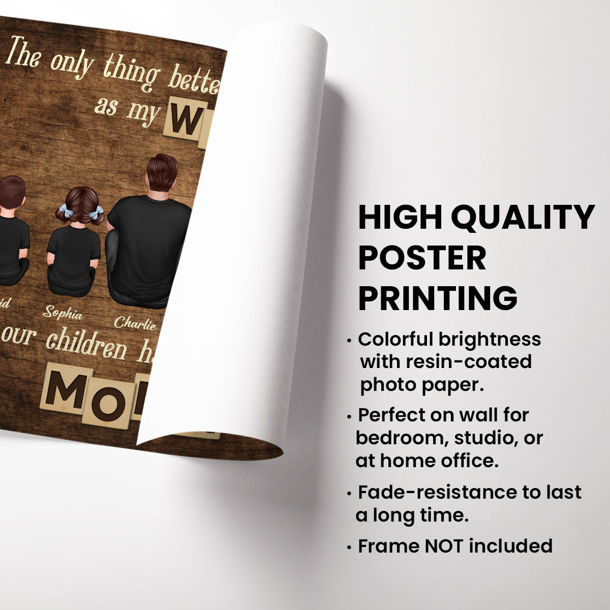 Having You As Their Mommy Personalized Poster, Gift For Wife, Her