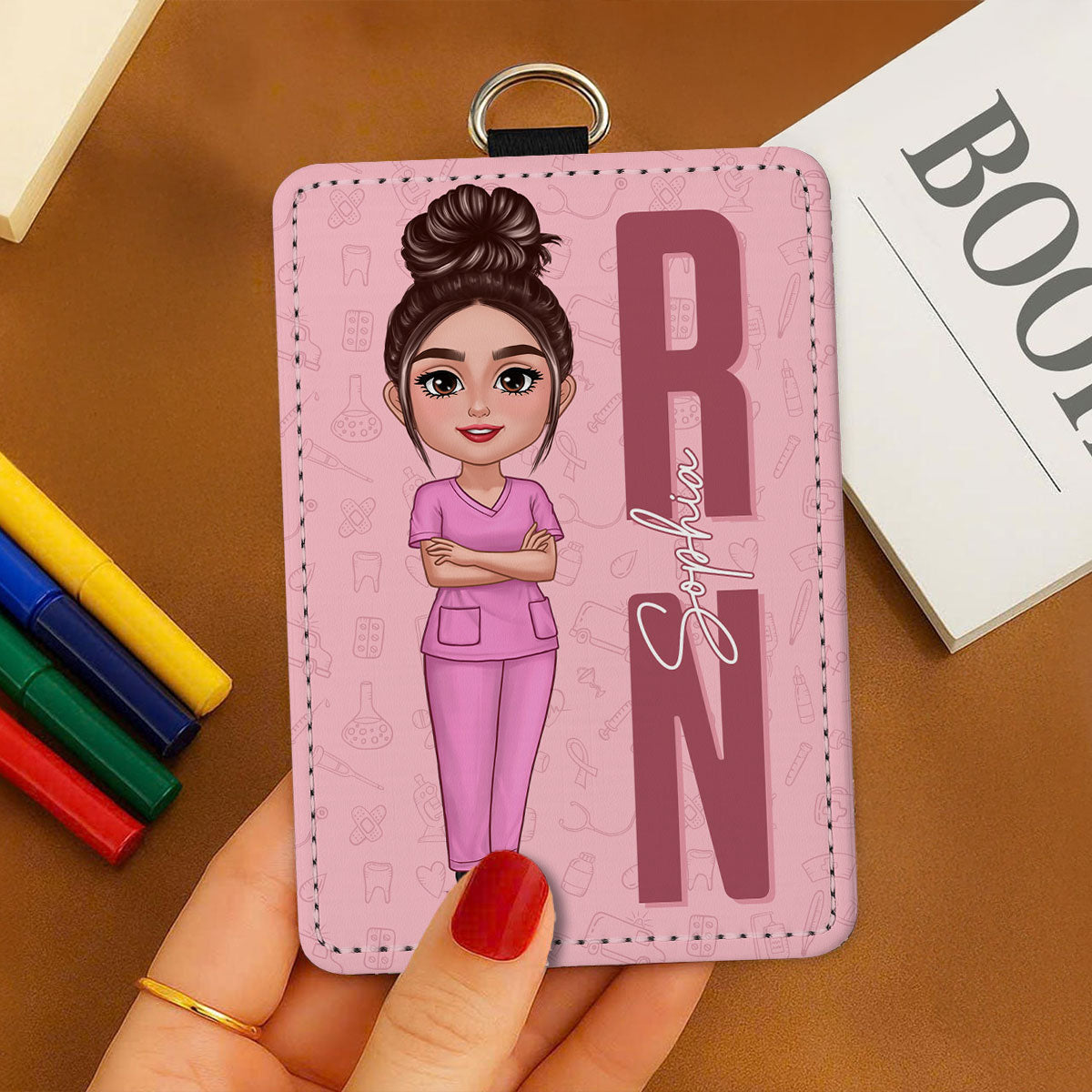 Job Title Nurse Personalized ID Badge Holder For Nurse