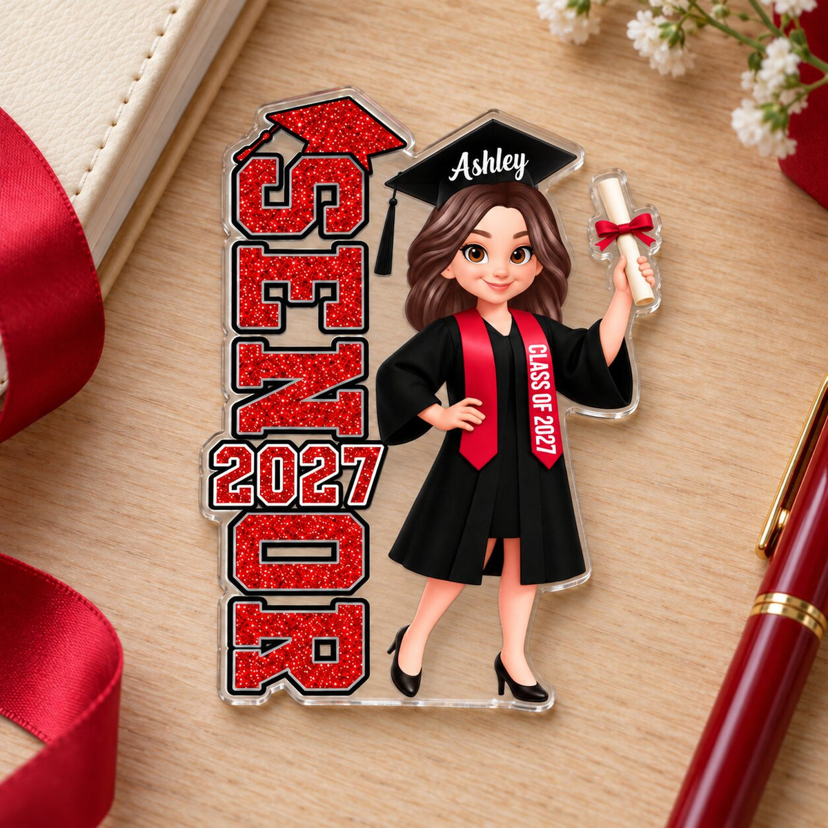 Trending Senior 2026 2027 - Personalized Acrylic Fridge Magnet - Christmas Gift For Seniors, Daughter, Son, Granddaughters, Grandsons