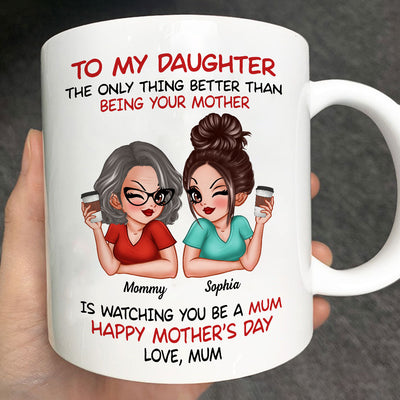 To My Daughter From Mum Happy Mother's Day UK Personalized Mug, Gift For Daughter