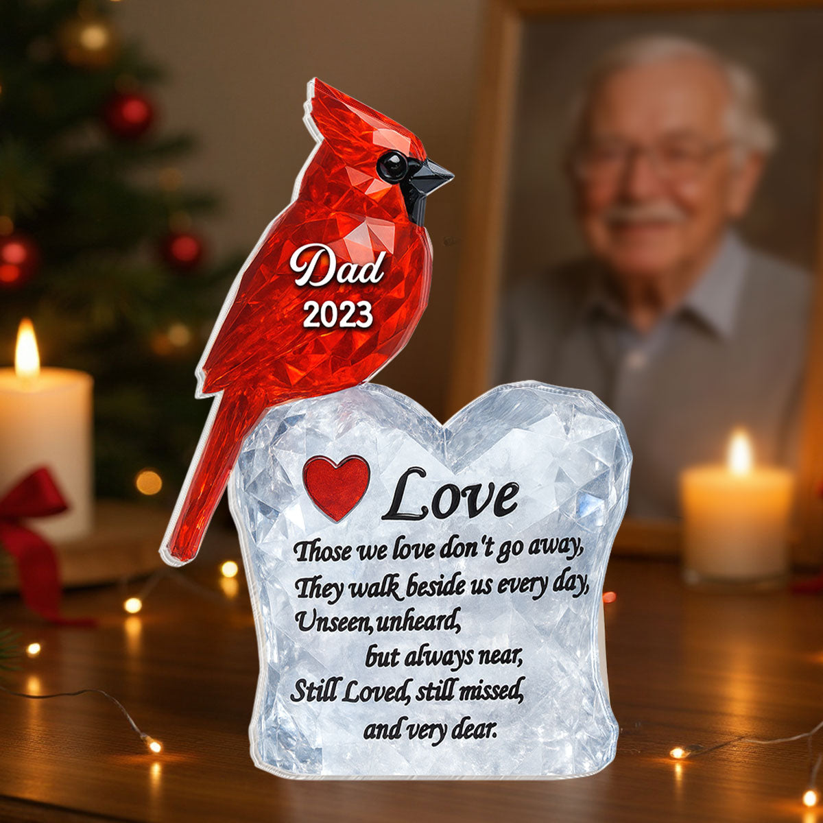 Those We Love Don't Go Away - Personalized Acrylic Block - Heartfelt Memorial Keepsake for Loved Ones
