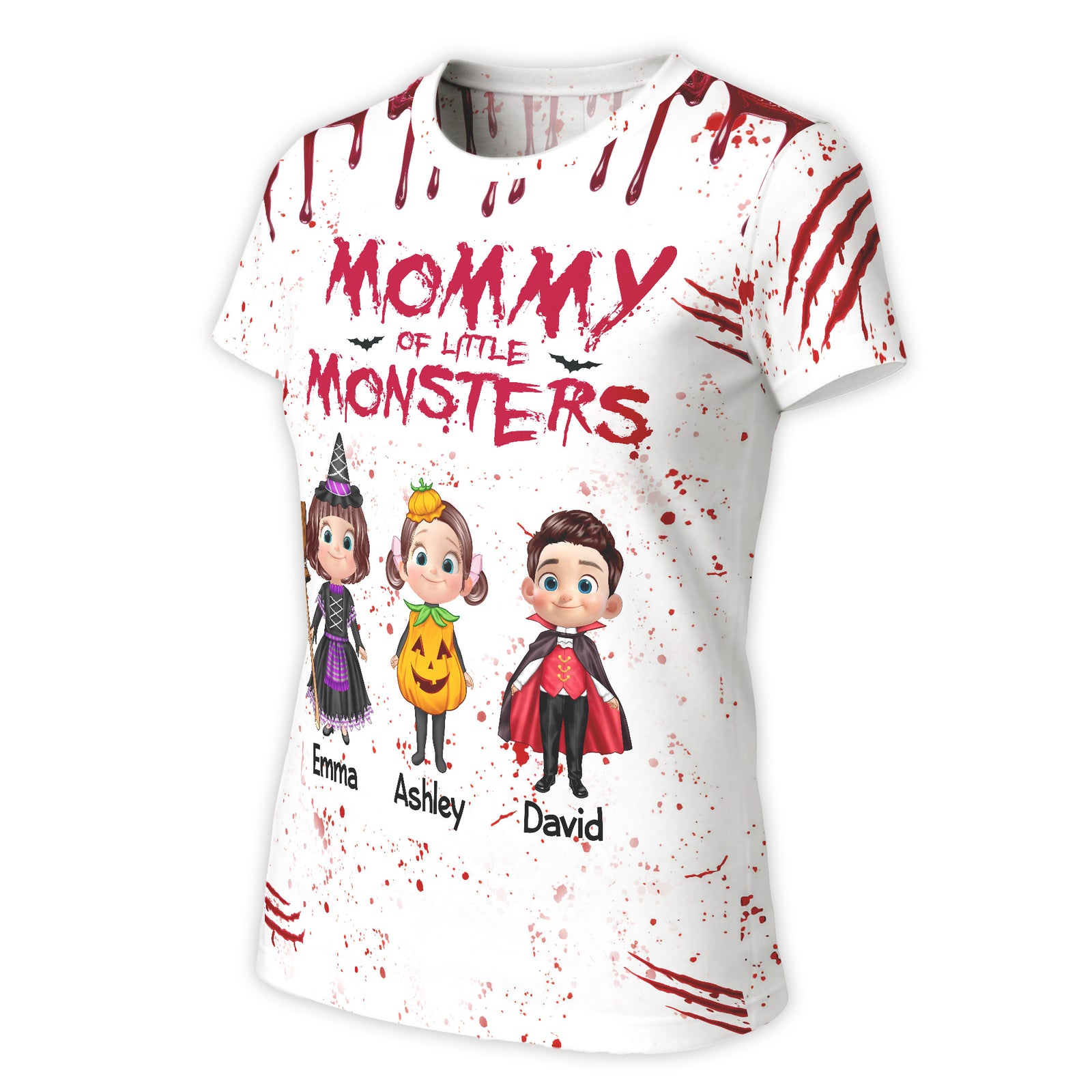 Halloween Mommy Daddy Of The Monsters Cute Kids Personalized 3D Shirt