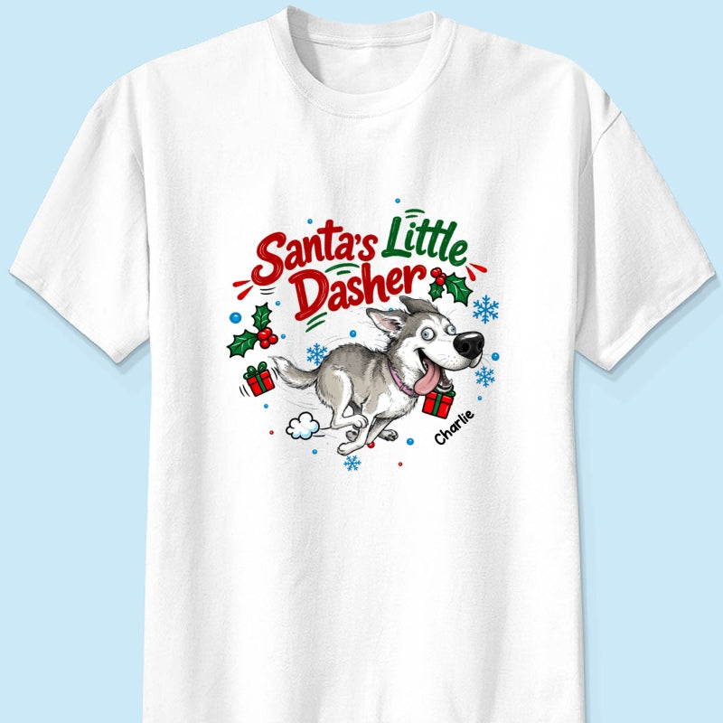 Merry Zoomies Quirky Dog Portrait From Your Custom Pet Photo - Personalized Shirt - Funny Christmas Gift For Dog Lover