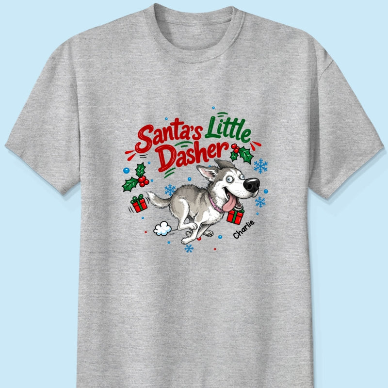 Merry Zoomies Quirky Dog Portrait From Your Custom Pet Photo - Personalized Shirt - Funny Christmas Gift For Dog Lover