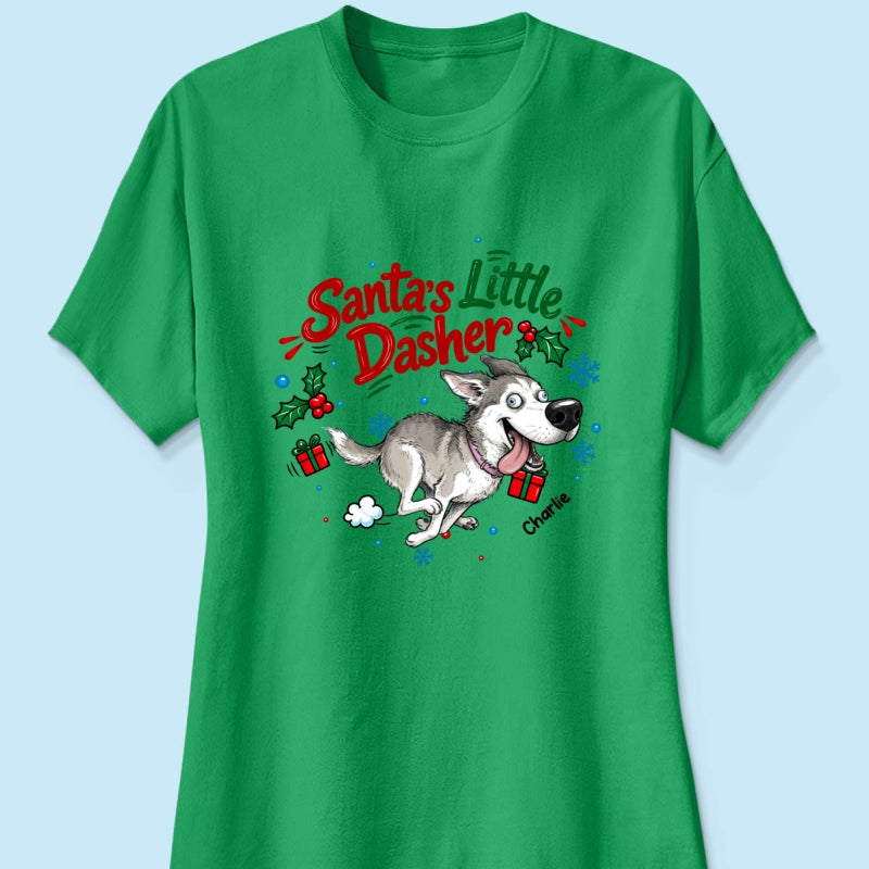 Merry Zoomies Quirky Dog Portrait From Your Custom Pet Photo - Personalized Shirt - Funny Christmas Gift For Dog Lover