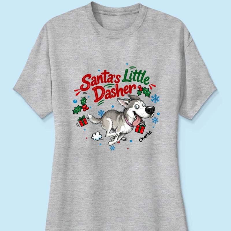 Merry Zoomies Quirky Dog Portrait From Your Custom Pet Photo - Personalized Shirt - Funny Christmas Gift For Dog Lover
