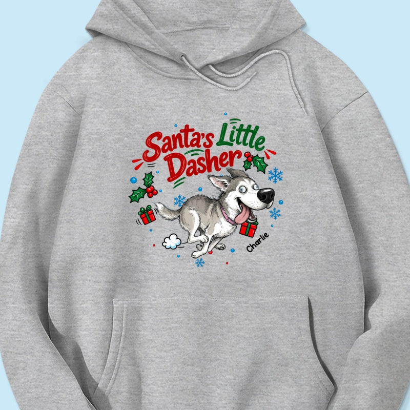 Merry Zoomies Quirky Dog Portrait From Your Custom Pet Photo - Personalized Shirt - Funny Christmas Gift For Dog Lover