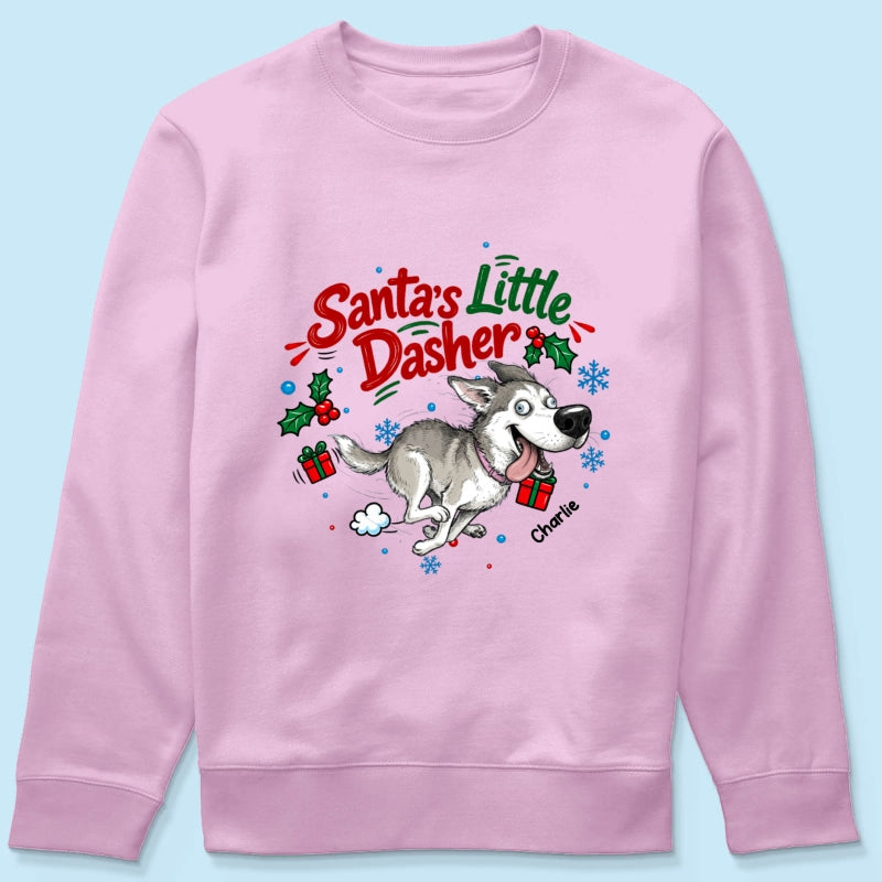 Merry Zoomies Quirky Dog Portrait From Your Custom Pet Photo - Personalized Shirt - Funny Christmas Gift For Dog Lover