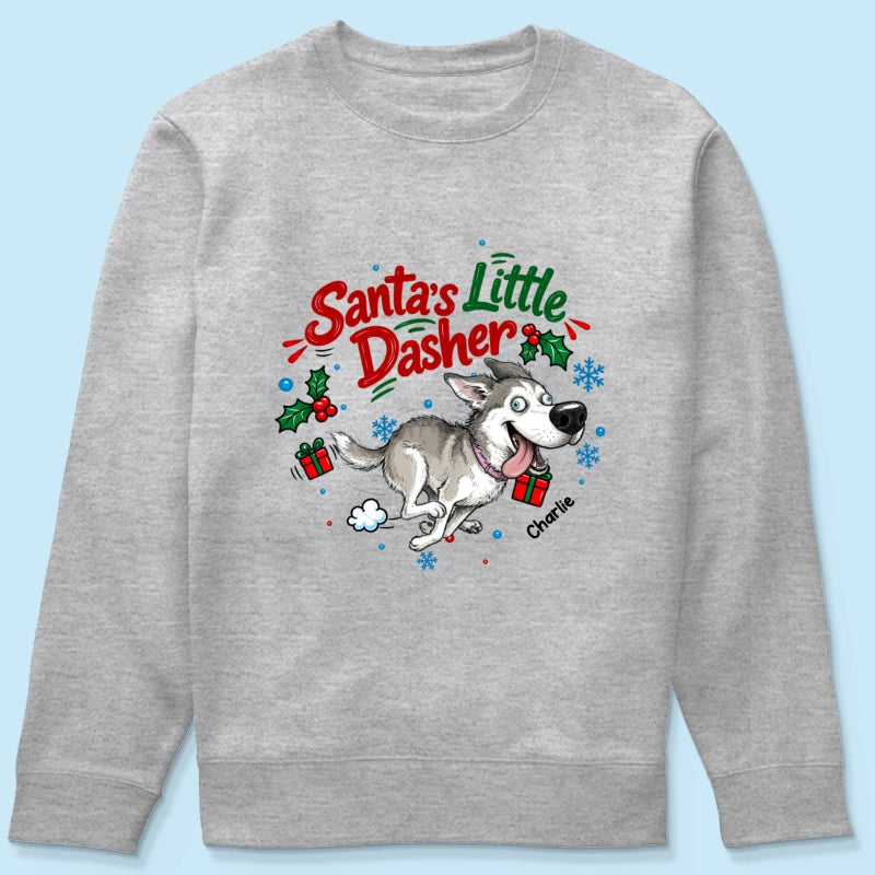 Merry Zoomies Quirky Dog Portrait From Your Custom Pet Photo - Personalized Shirt - Funny Christmas Gift For Dog Lover