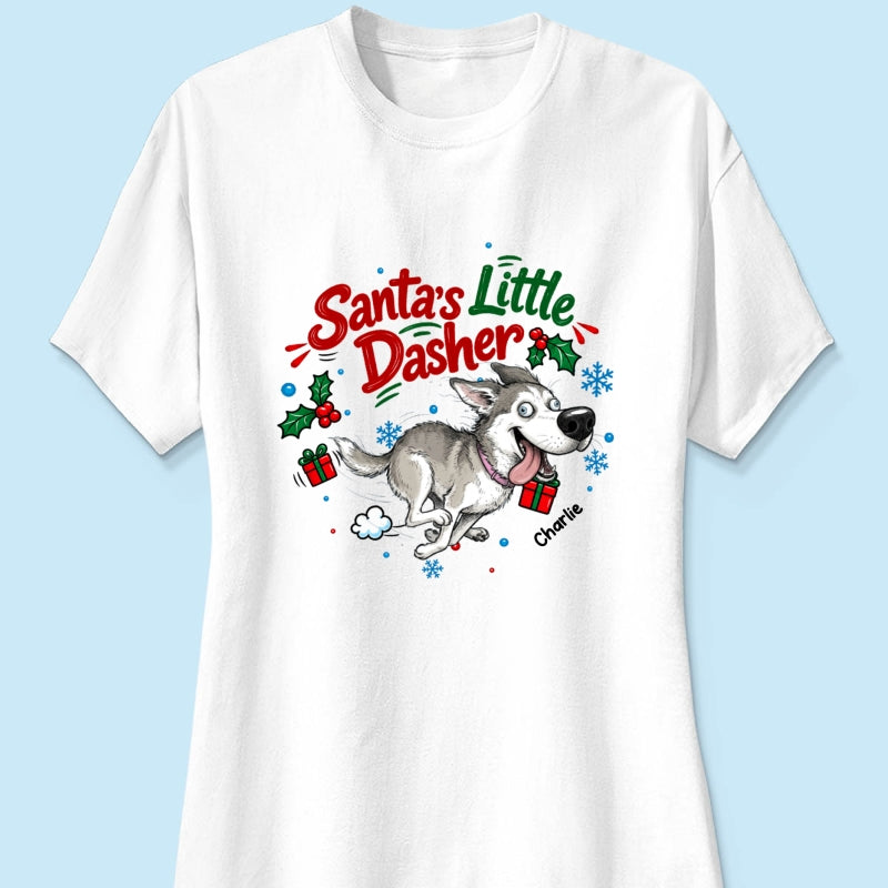 Merry Zoomies Quirky Dog Portrait From Your Custom Pet Photo - Personalized Shirt - Funny Christmas Gift For Dog Lover