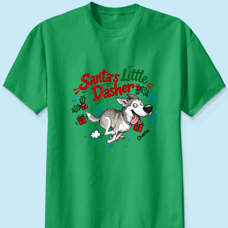 Merry Zoomies Quirky Dog Portrait From Your Custom Pet Photo - Personalized Shirt - Funny Christmas Gift For Dog Lover