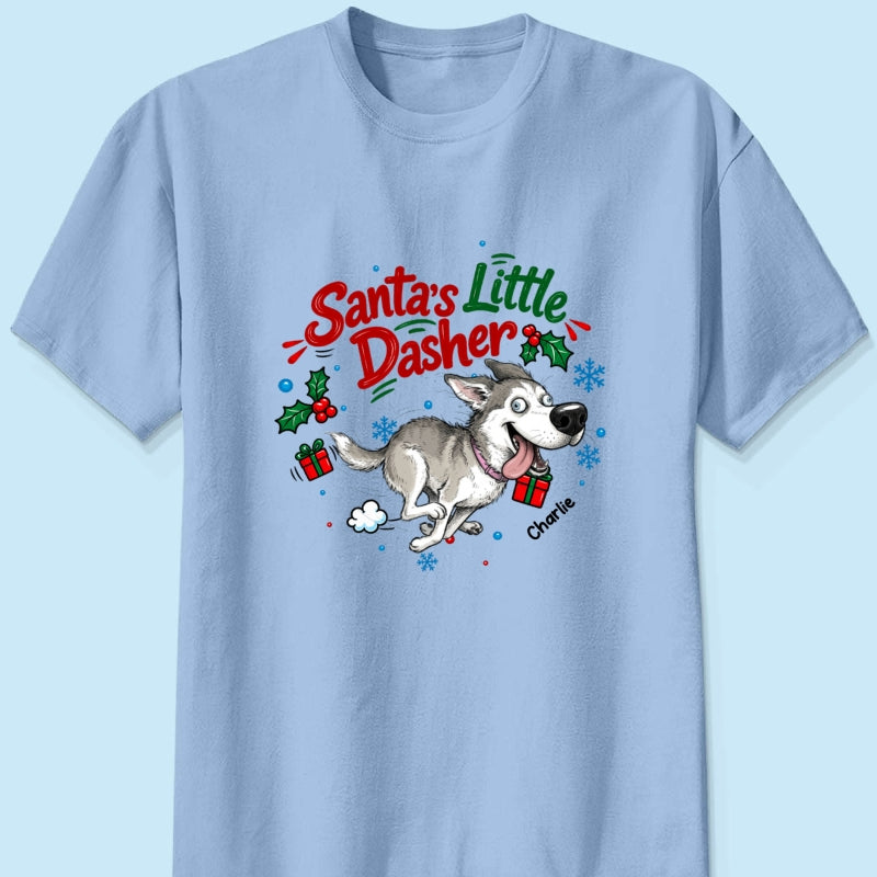 Merry Zoomies Quirky Dog Portrait From Your Custom Pet Photo - Personalized Shirt - Funny Christmas Gift For Dog Lover