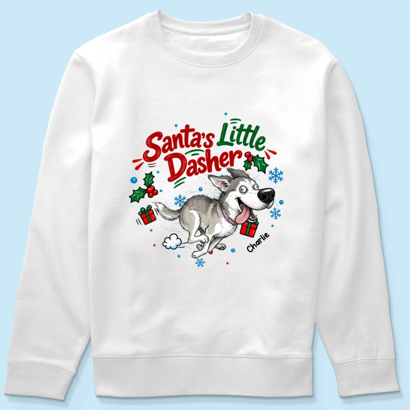 Merry Zoomies Quirky Dog Portrait From Your Custom Pet Photo - Personalized Shirt - Funny Christmas Gift For Dog Lover