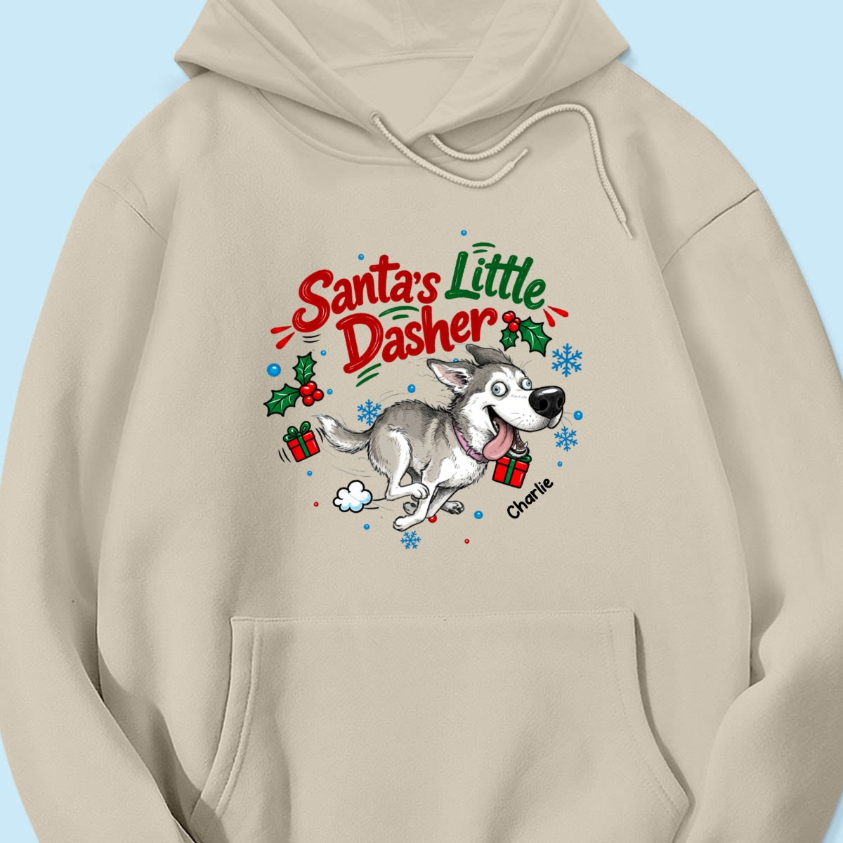 Merry Zoomies Quirky Dog Portrait From Your Custom Pet Photo - Personalized Shirt - Funny Christmas Gift For Dog Lover