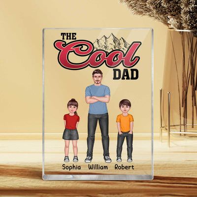 The Cool Dad Personalized Rectangle Acrylic Block Plaque
