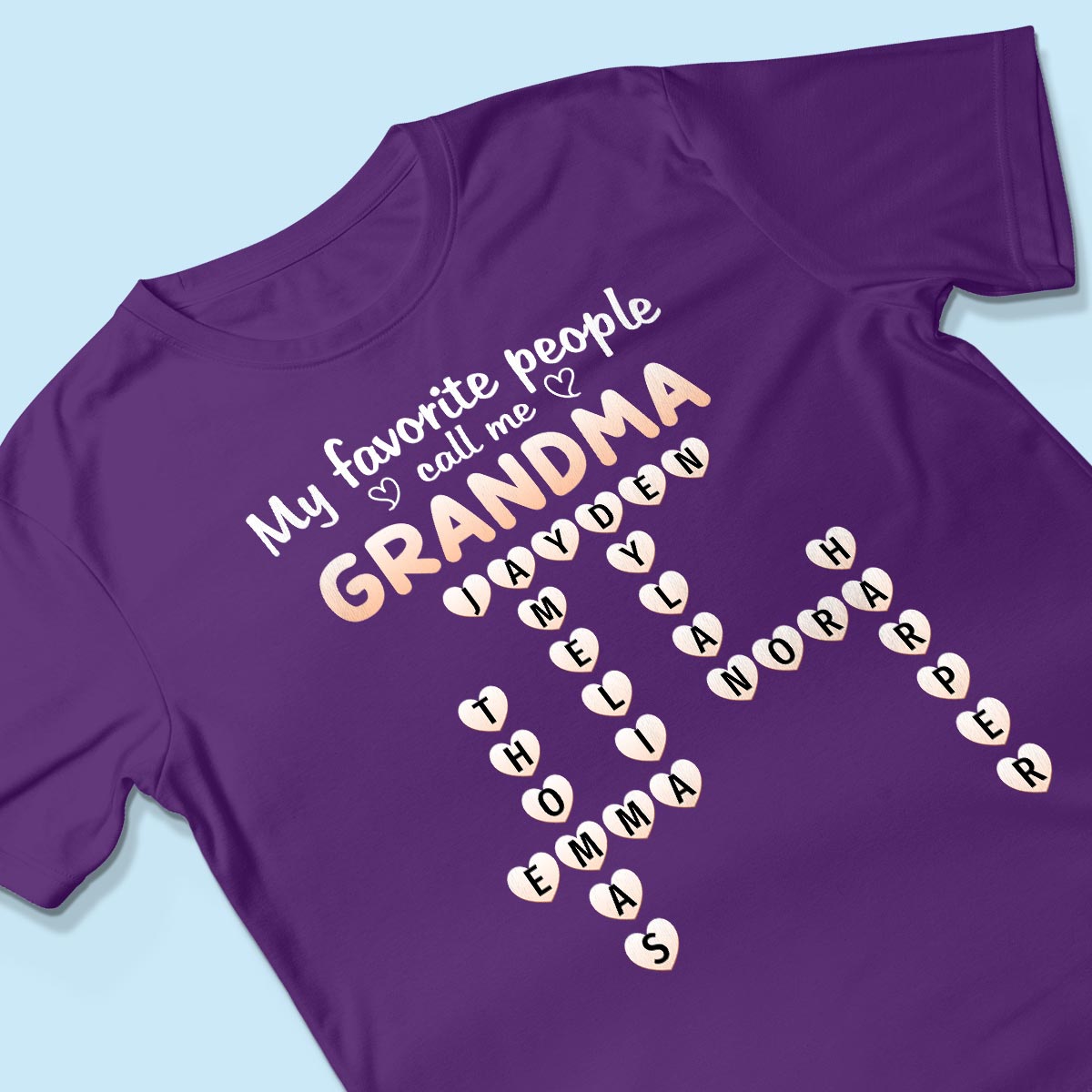 Favorite People Call Me Grandma Crossword Puzzle - Personalized Shirt - Mother's Day Gift For Grandma