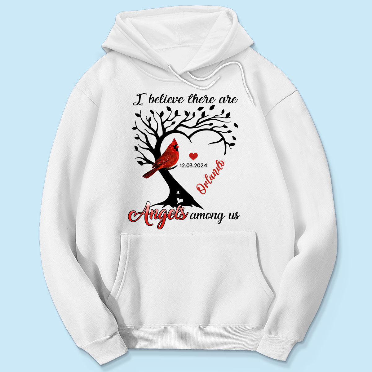 Cardinal Heart Personalized Shirt Memorial Sympathy Shirt