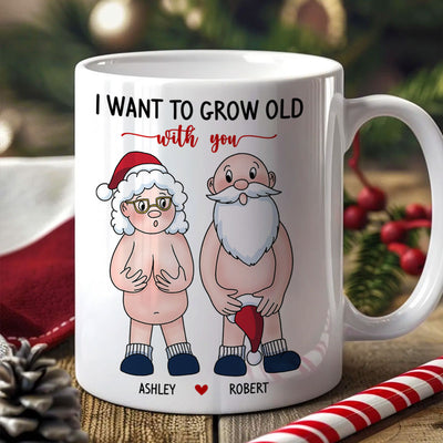 Funny Old Couple Personalized Mug Christmas Gift for Him for Her