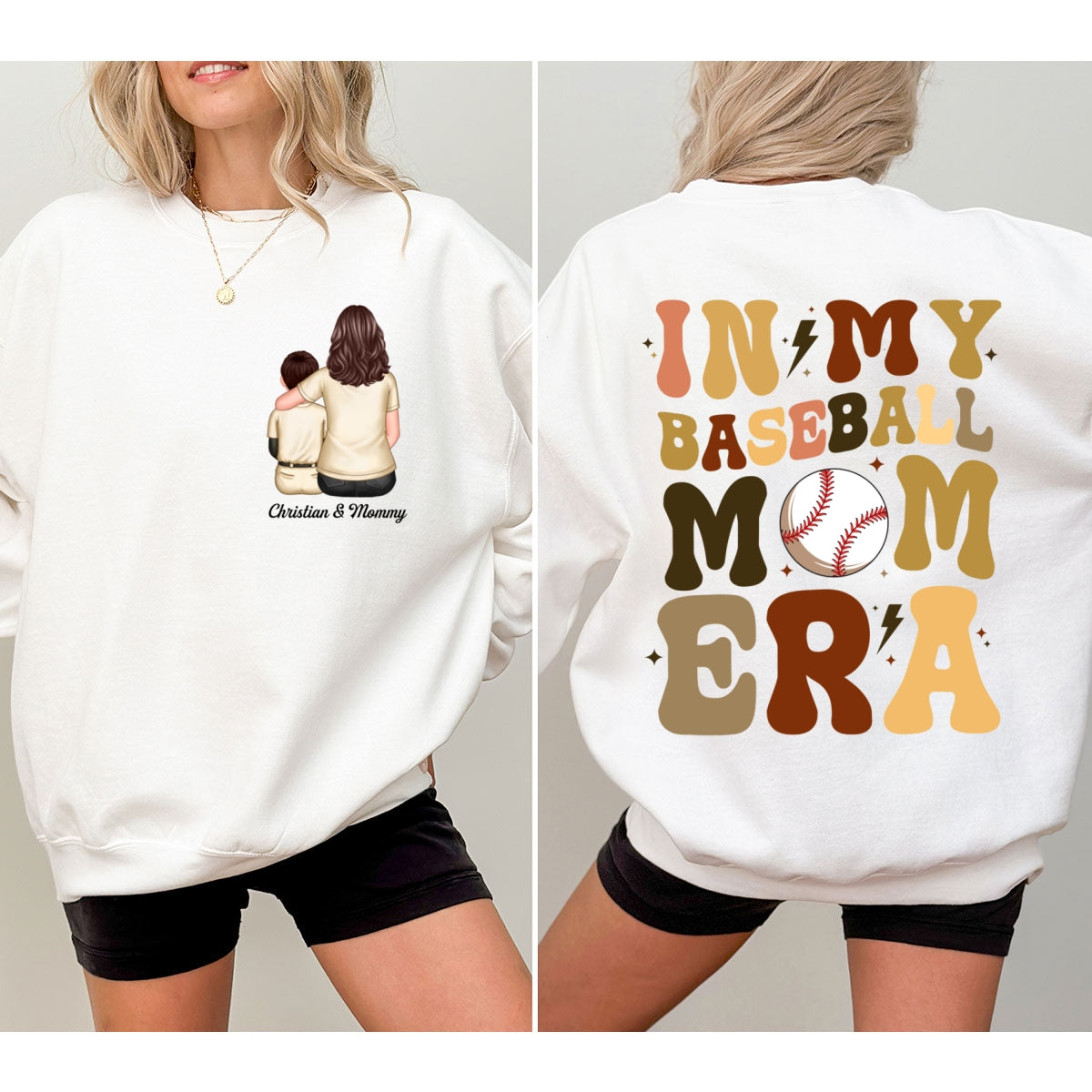 In My Baseball Mom Era Gift Personalized Shirt