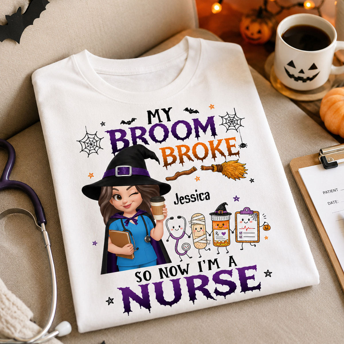 Trending Halloween Nurse - Personalized Shirt - Gift For Nurses, Besties