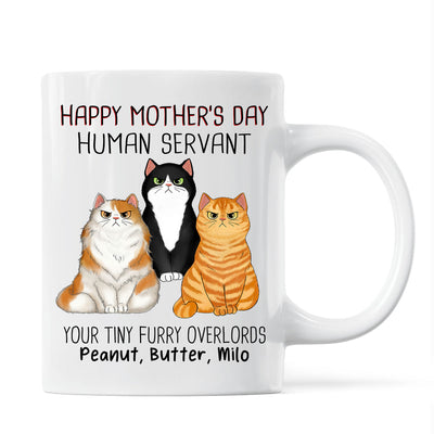 Angry Cats Happy Mother‘s Day Cat Human Servant Personalized Mug