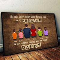 The Only Thing Better Than Gift for Dad Grandpa, Personalized Horizontal Poster