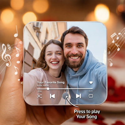Custom Photo Music Box - Personalized Music Magnet - Anniversary Gifts, Valentine's Day Gift for her, for him