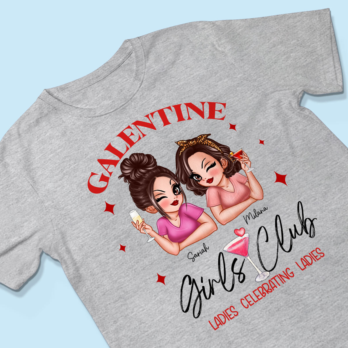 Galentine Girls Club Pretty Girls Personalized Shirt,  Shirt, Social Club, Besties Gift