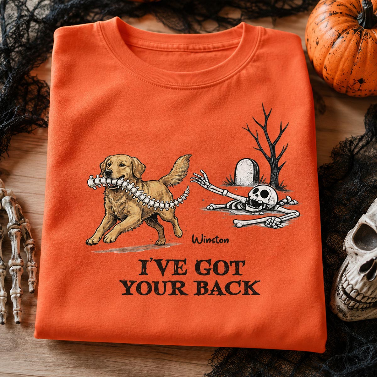 I've Got Your Back Dog Stealing Backbone - Personalized Shirt - Funny Halloween Costume For Dog Lovers