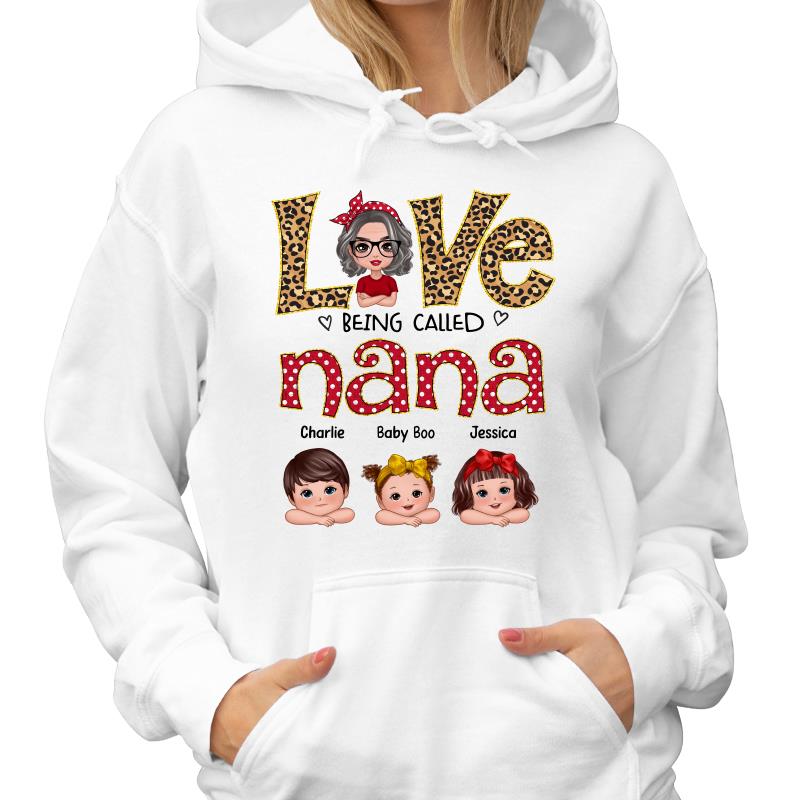 Love Being Called Grandma Polka Dot Doll Grandma Grandkids Personalized Shirt