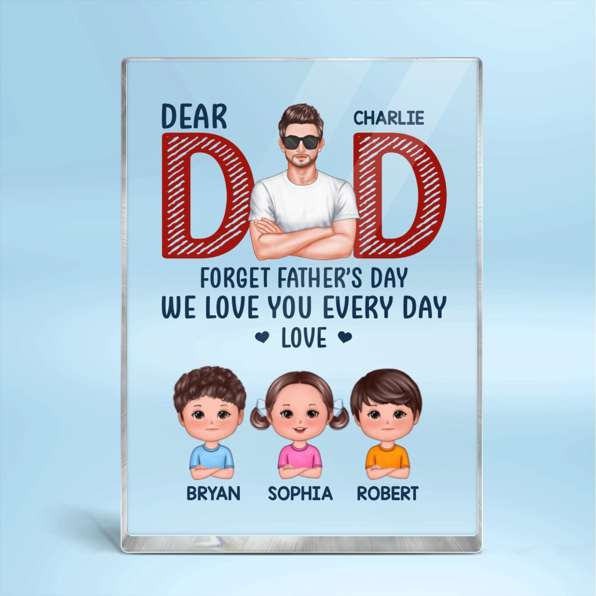 Dad Forget Father‘s day Personalized Rectangle Acrylic Block Plaque