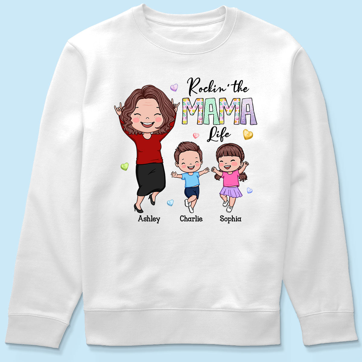 Rockin' The Nana Life Vector Happy Kids Personalized Shirt