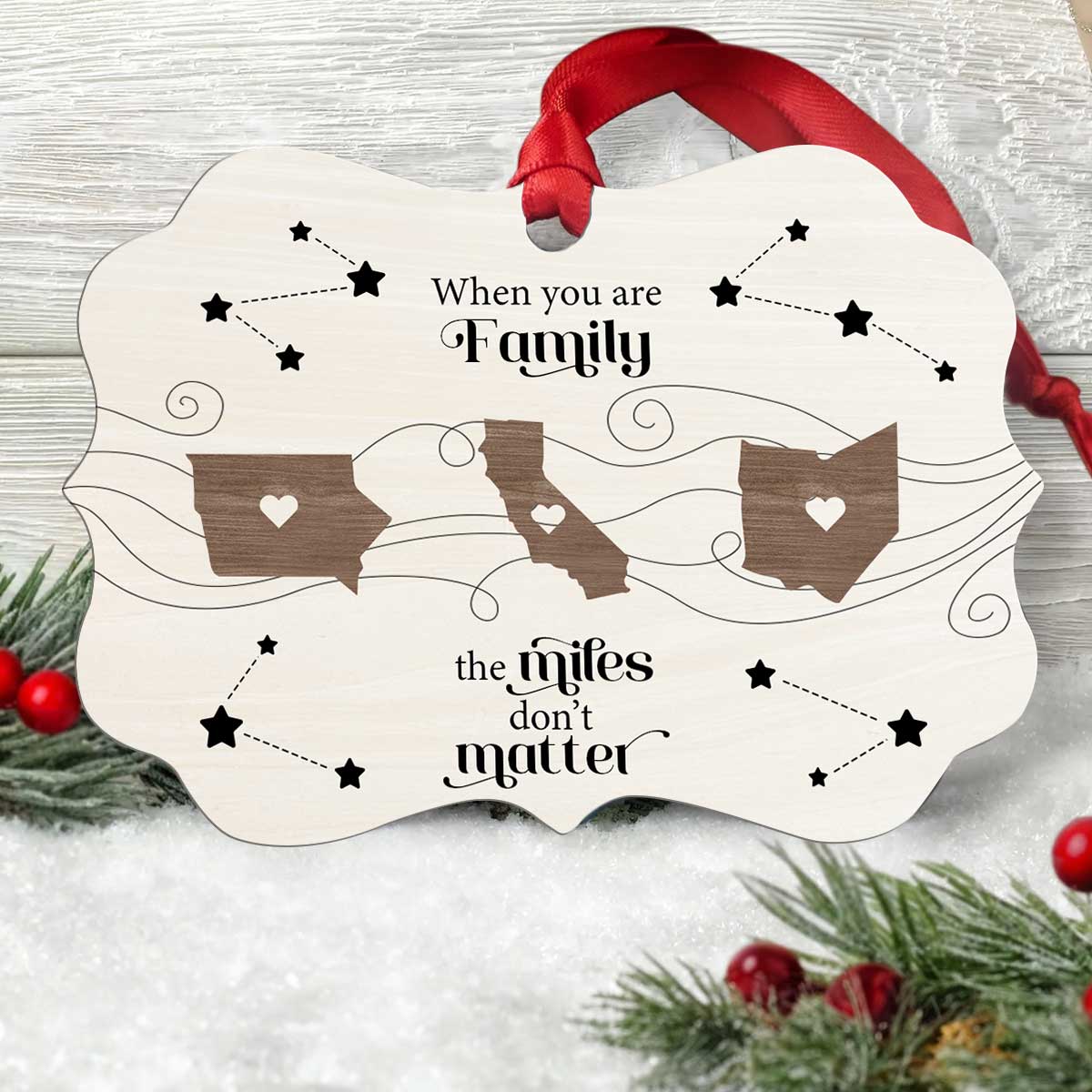 Long Distance Family Friends Siblings Sisters Besties Personalized Christmas Ornament, Togetherness Christmas Gift