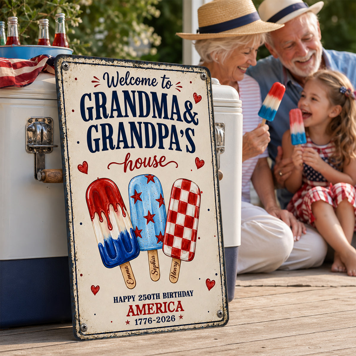 Welcome to Grandma Grandpa's House, 250th Anniversary - Personalized M ...